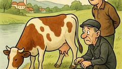 Vic: Mujo prodaja kravo ob reki